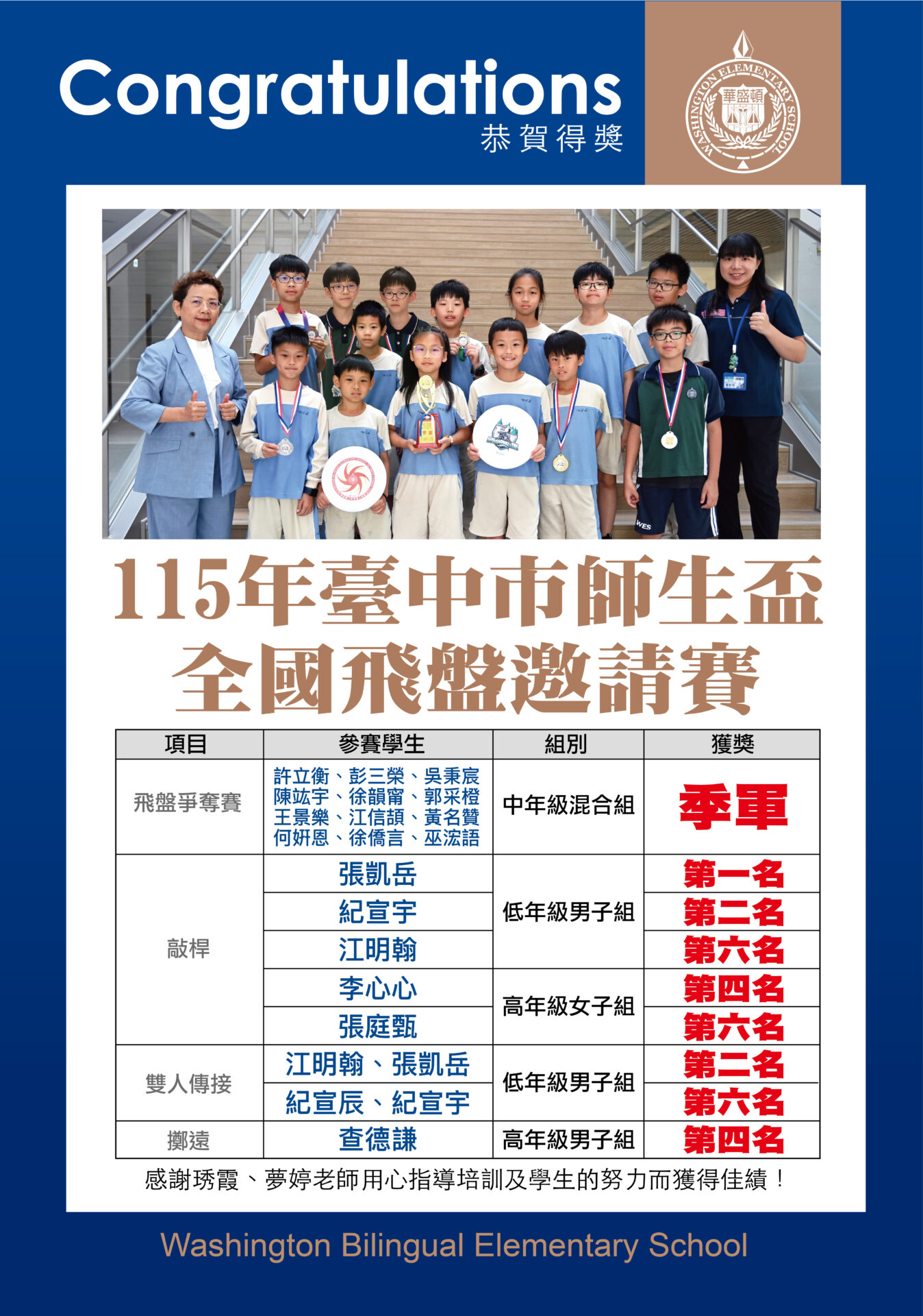 飛盤邀請賽榮譽榜