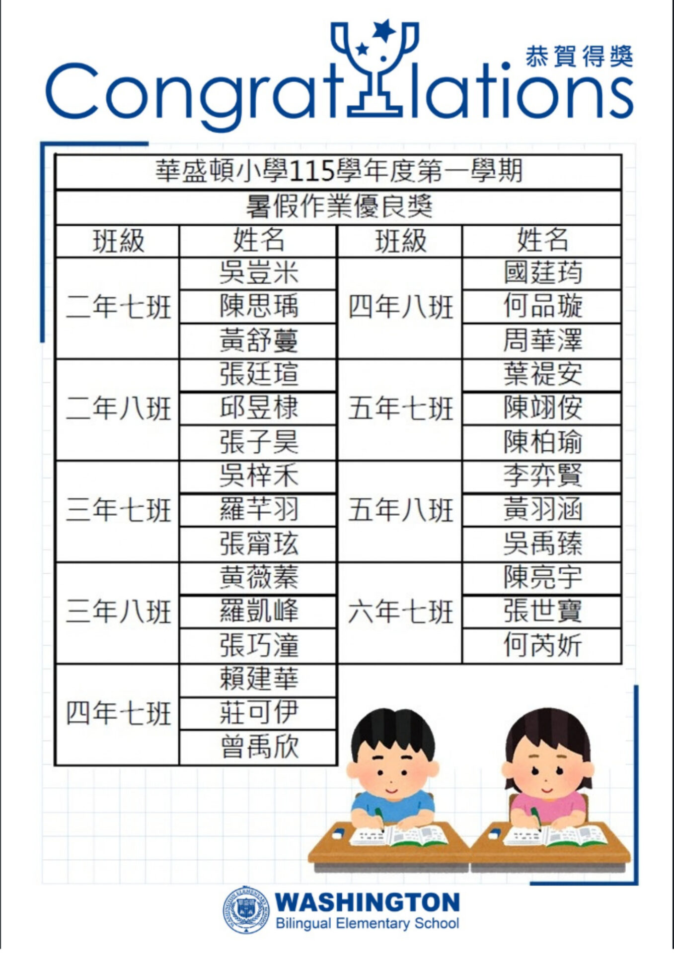 2026暑假作業優良獎